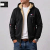 Men's Contrast-Lined Full-Zip Hooded Jacket