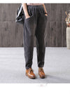 Plus-Size Corduroy Pants – Elastic-Waist Straight Leg
