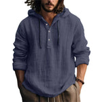 Men's Cotton-Linen Hoodie – Lightweight Everyday Layer