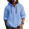 Men's Cotton-Linen Hoodie – Lightweight Everyday Layer