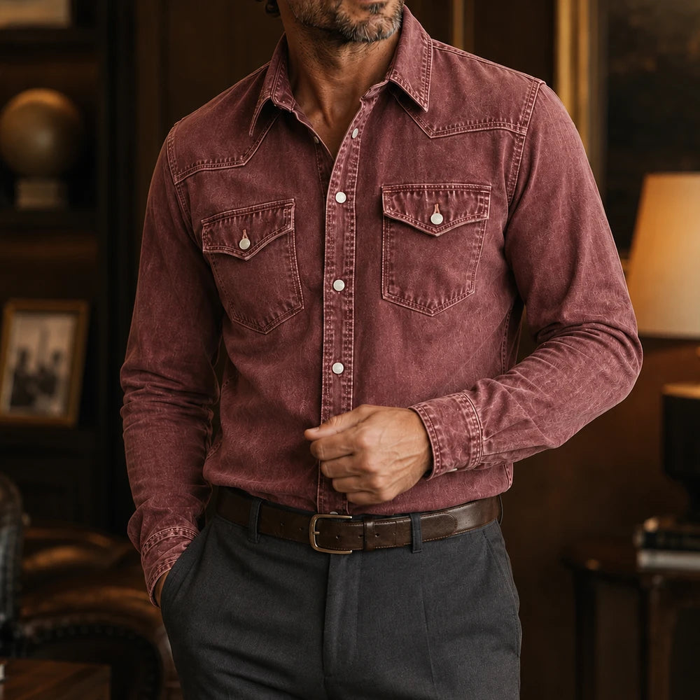 Relaxed Denim Overshirt – Vintage-Inspired Everyday Layer