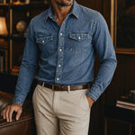 Relaxed Denim Overshirt – Vintage-Inspired Everyday Layer