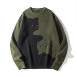 Baggy Cat Graphic Knit Sweater