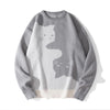 Baggy Cat Graphic Knit Sweater