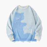 Baggy Cat Graphic Knit Sweater