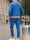 Sporty Men’s Striped Fleece Track Set