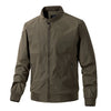 Men's Solid Baseball Stand Collar Bomber Jacket