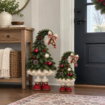 Christmas Porch Decor – Evergreen Gnome & Whimsical Elf Tree