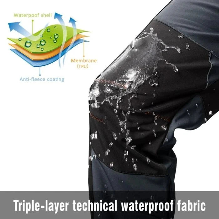 YSENTO Men's Snow Ski Pants Waterproof Fleece Lined