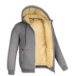 Men's Contrast-Lined Full-Zip Hooded Jacket