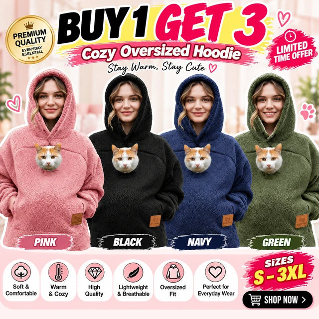 Pet Pocket Hoodie unisex hooded sweatshirt made of lamb wool