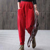 Plus-Size Corduroy Pants – Elastic-Waist Straight Leg
