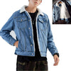 Kingapril Men's Sherpa Lined Denim Jacket Warm Casual Trucker Jacket