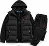 Men's Heritage  3-Piece Hooded Tracksuit Set with Puffer Vest