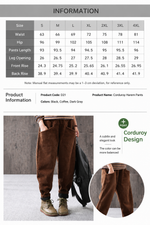 Plus-Size Corduroy Pants – Elastic-Waist Straight Leg