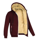 Men's Contrast-Lined Full-Zip Hooded Jacket