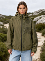 Water Reactive Cheetah Rain Jacket