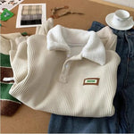 Corduroy Polo Collar Jacket – Vintage Casual Outerwear