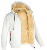 Men's Contrast-Lined Full-Zip Hooded Jacket
