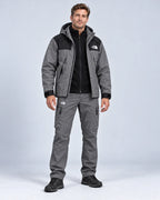 Men's 3-Piece Waterproof Outdoor Set – Hooded Jacket, Fleece Liner & Cargo Pants