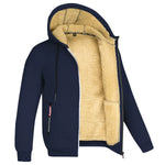Men's Contrast-Lined Full-Zip Hooded Jacket