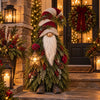 Christmas Porch Decor – Evergreen Gnome & Whimsical Elf Tree
