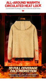 Men's Contrast-Lined Full-Zip Hooded Jacket