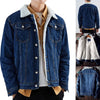 Kingapril Men's Sherpa Lined Denim Jacket Warm Casual Trucker Jacket