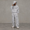 FB County Rhinestone Tatted Up Oversized Hoodie in Grey & Black