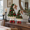 Christmas Porch Decor – Evergreen Gnome & Whimsical Elf Tree