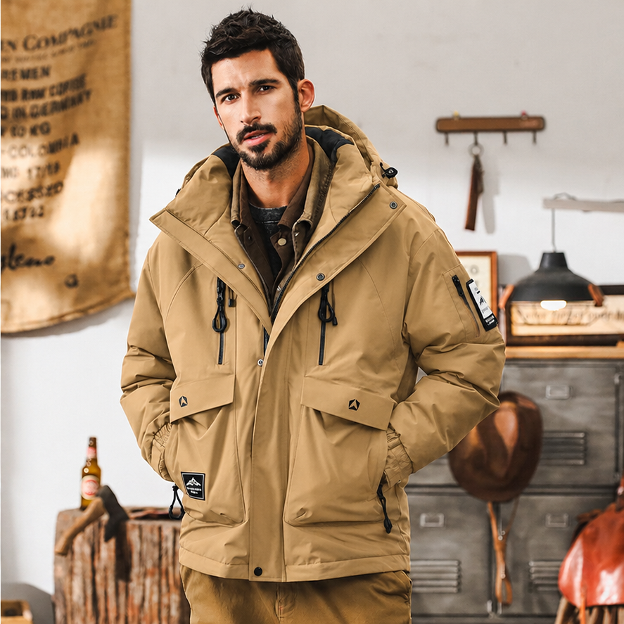 Down jacket 2026 new graphene outdoor functional hooded jacket