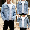 Kingapril Men's Sherpa Lined Denim Jacket Warm Casual Trucker Jacket