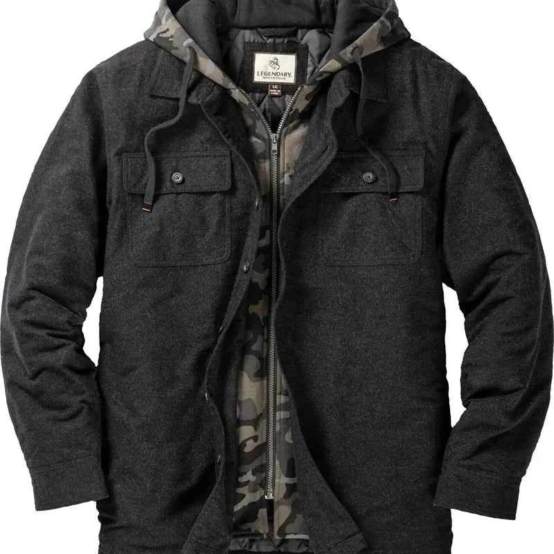 Legendary Whitetails Maplewood Men's Hooded Flannel Shirt Jacket