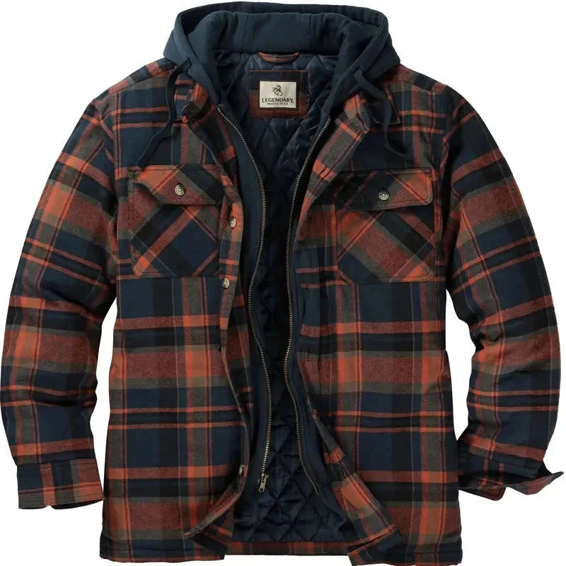 Legendary Whitetails Maplewood Men's Hooded Flannel Shirt Jacket